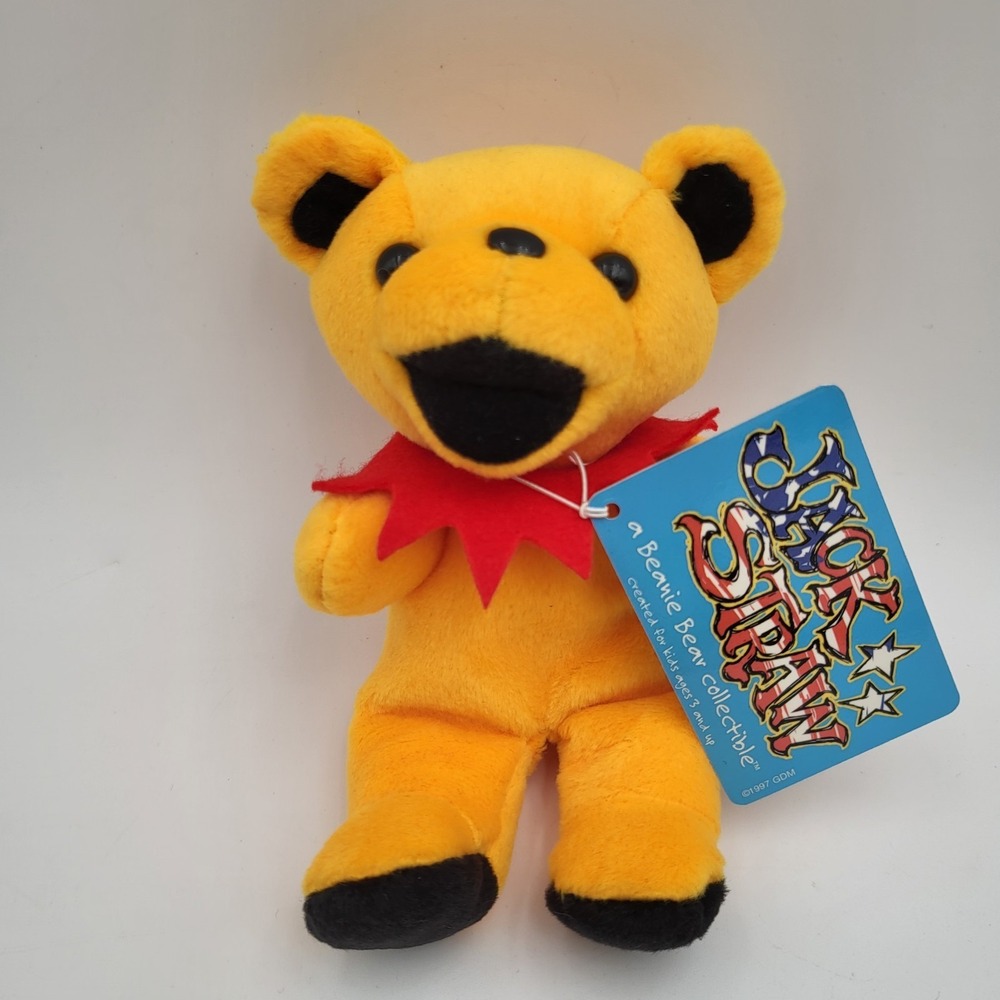 Vintage Grateful Dead Beanie Bear Jack Straw Plush 7" Liquid Blue 1998